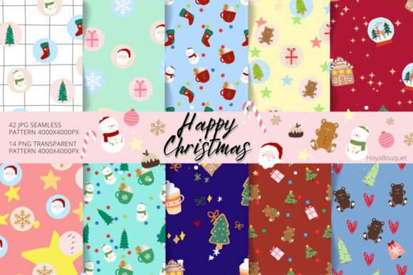 Download Happy Christmas Cute Seamless Pattern - Premium Resources